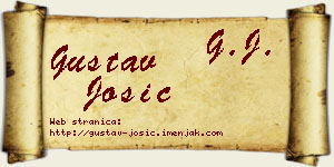 Gustav Josić vizit kartica